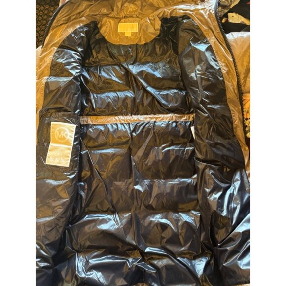 Michael Kors Coat Women Small Tan‎ Quilted Insulated Puffer Jacket Outdoor - Picture 10 of 15